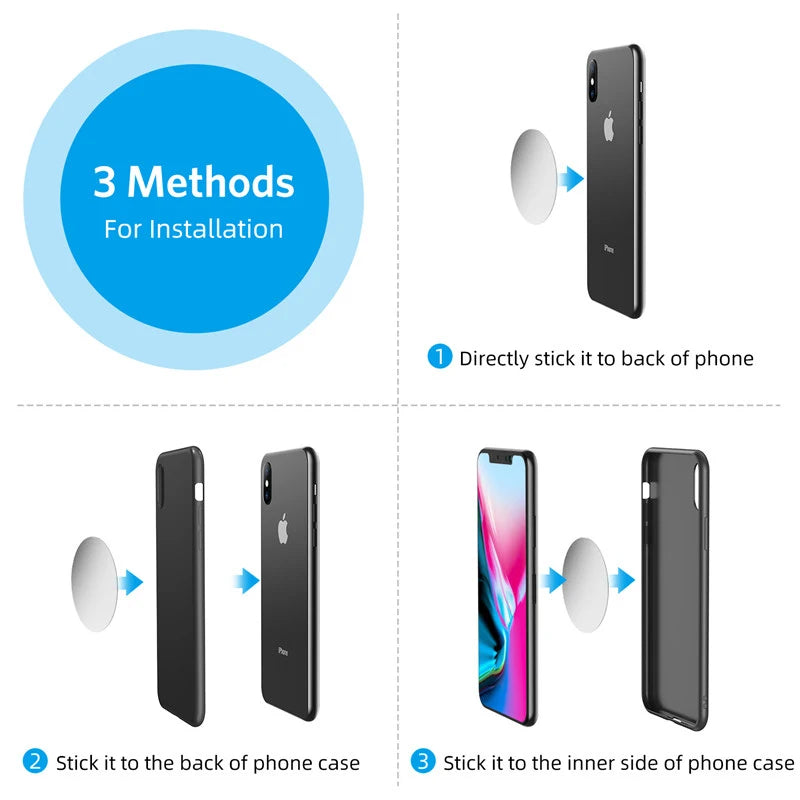 Magnetic Car Phone Holder Air Vent Clip Mount 360 Rotation Mobile Bracket GPS Cell Phone Stand in Car for Iphone Samsung Huawei