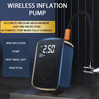 LEIBOO Portable Electric Tire Inflator Pump - Wired/Wireless 150PSI for Motorcycles, Bicycles, and Automotive Tires